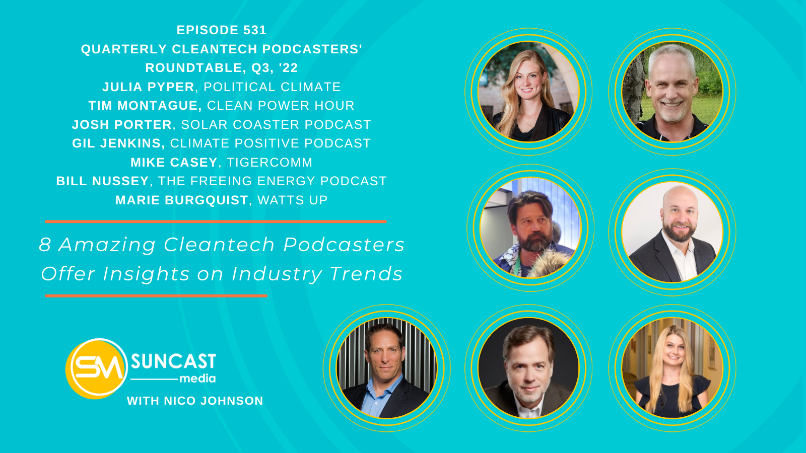 6th Quarterly Cleantech Podcasters Roundtable - Big Three Points