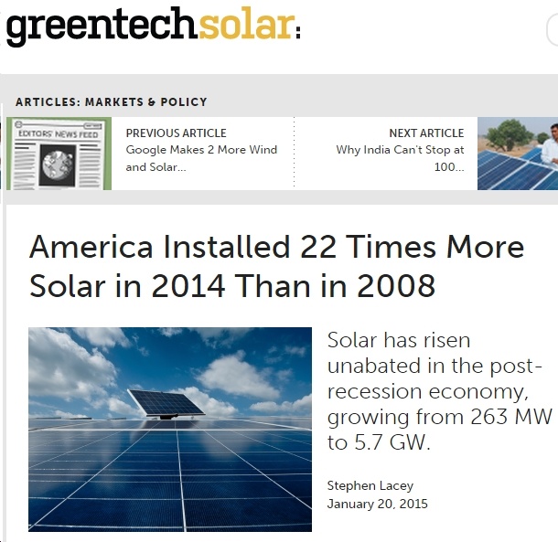 Solar Power Grows by Leaps and Bounds in USA...But NOT in Virginia