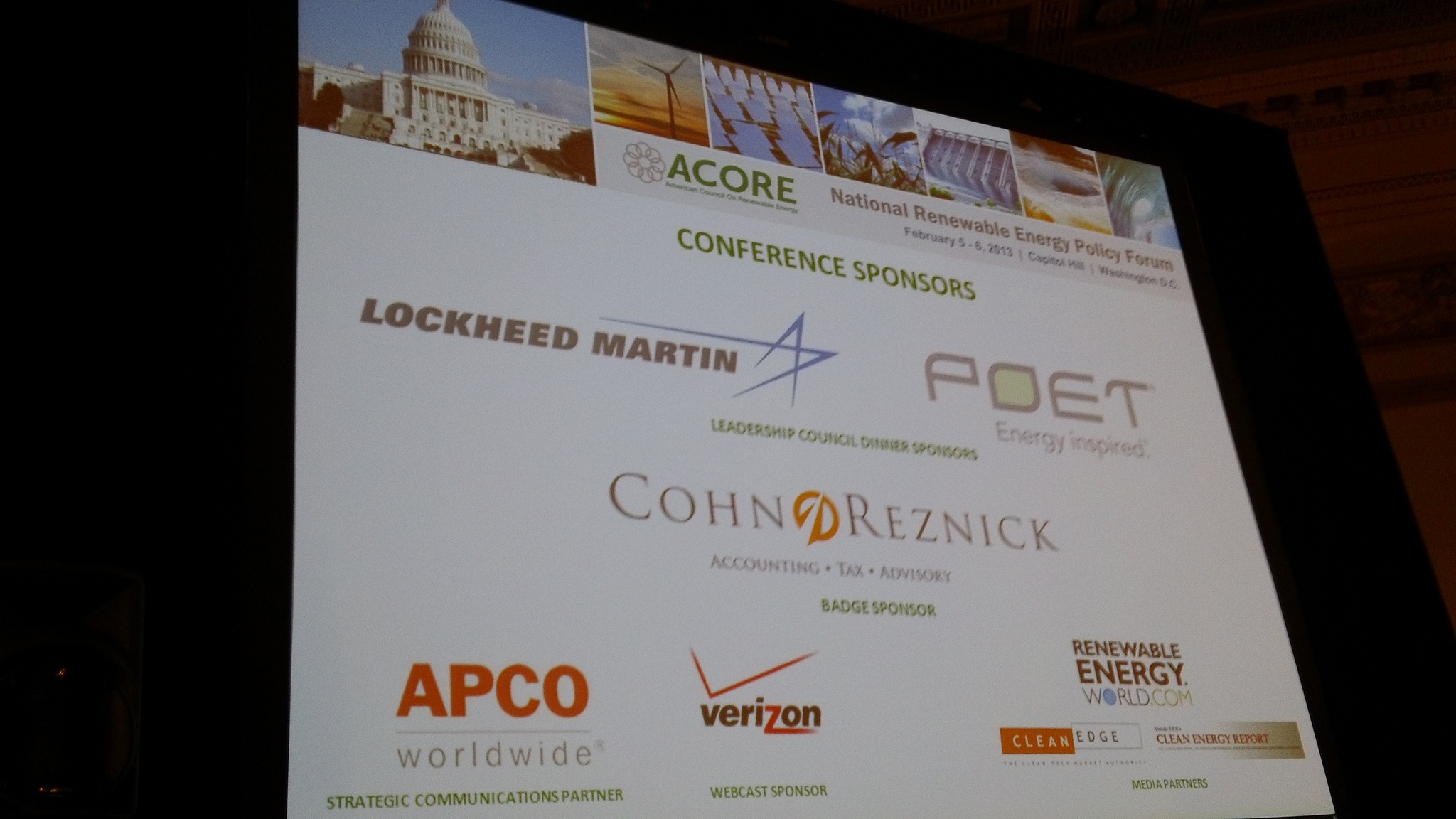Highlights from ACORE's National Renewable Energy Policy Forum