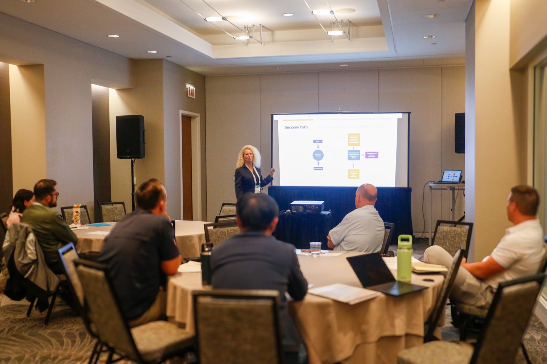 Tigercomm expert presenting at an industry workshop