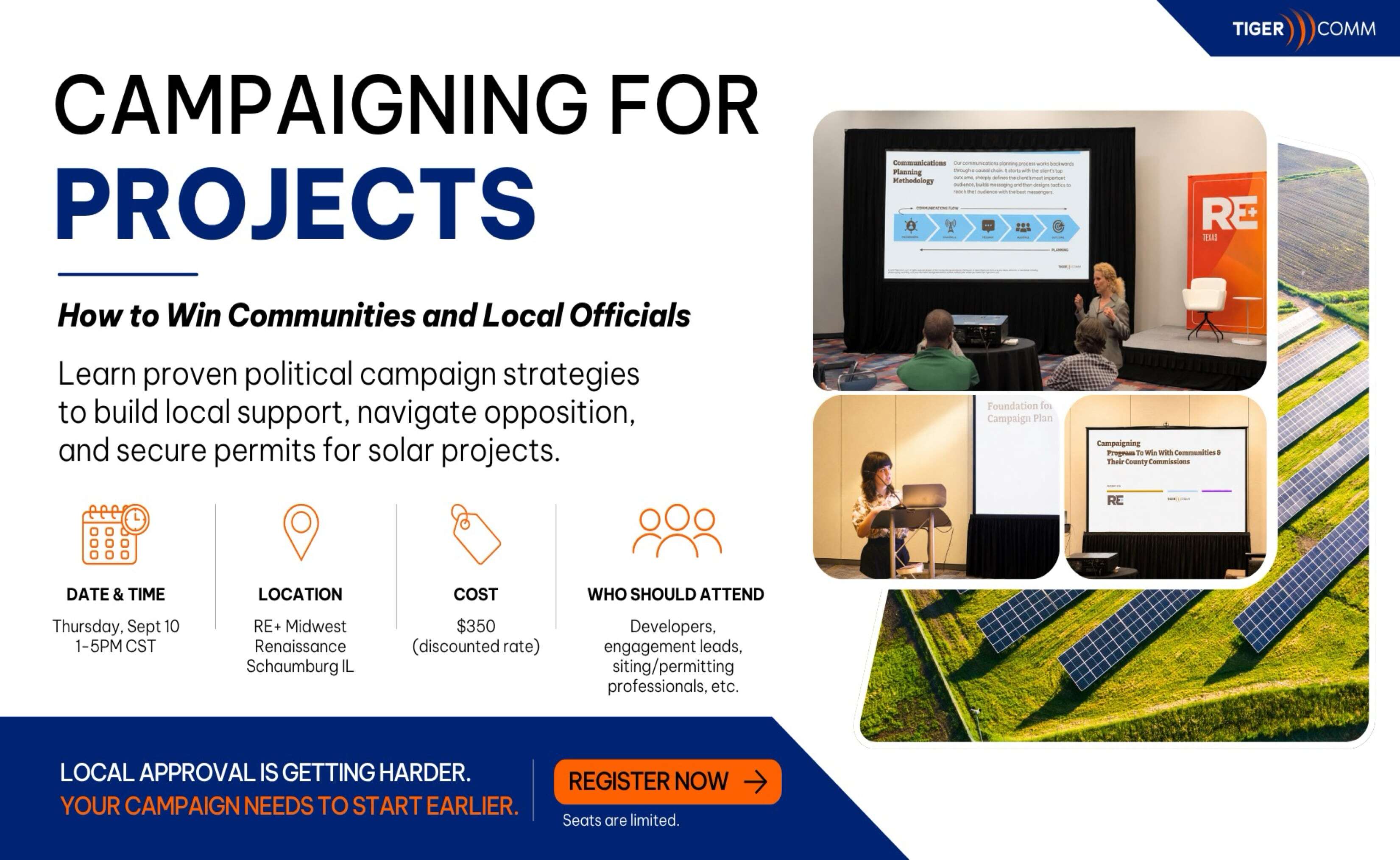 Workshop for Renewable Energy Project Permitting & Community Engagement - RE+ Midwest 2026